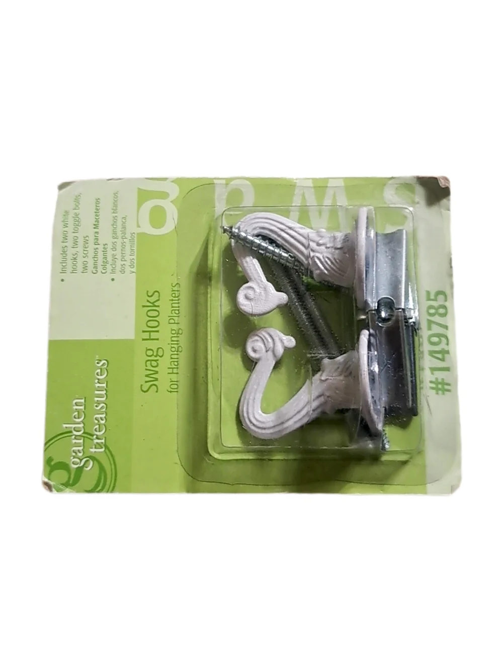 Garden Treasures Swag Hooks - White Hanging Planter Hooks (2-pcs)
